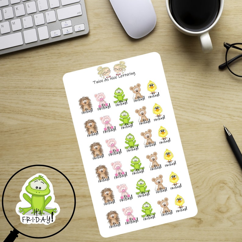 Friday Stickers, Week Day Planner Stickers, Stickers For Planners, Friday Stickers image 4