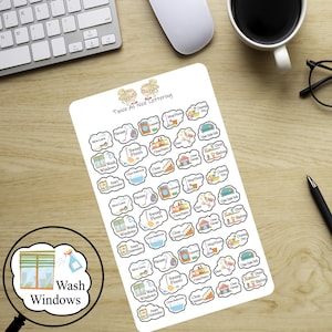 House Cleaning Stickers, Cleaning Stickers, To Do Stickers, Planner Stickers, Happy Planner, Erin Condren image 7