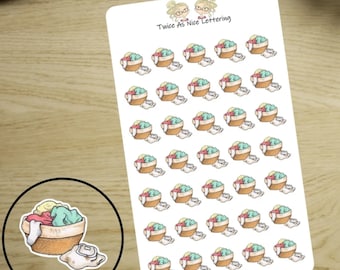 Laundry Baskets Planner Stickers, Chore Stickers, Cleaning Stickers, Sticker Sheet, Planner Stickers