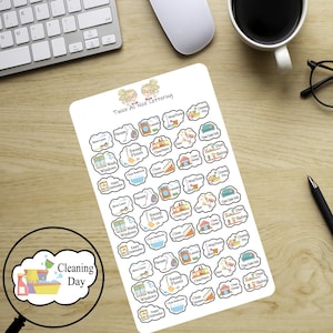 House Cleaning Stickers, Cleaning Stickers, To Do Stickers, Planner Stickers, Happy Planner, Erin Condren image 6