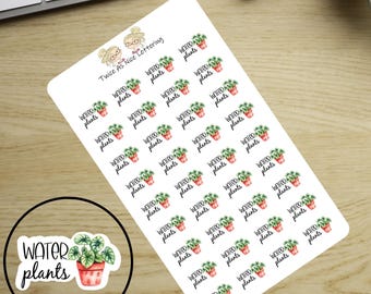Water Plants Planner Stickers, Half Sheet Stickers