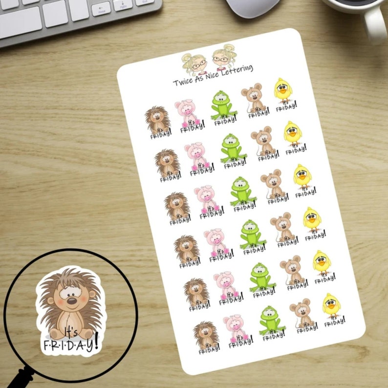 Friday Stickers, Week Day Planner Stickers, Stickers For Planners, Friday Stickers image 1