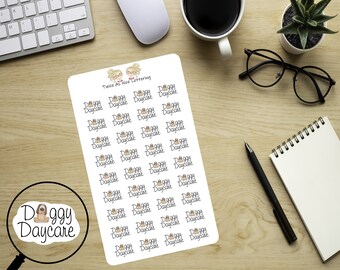 Doggy Daycare Stickers, Pet Daycare, Dog Planner Stickers,Puppy