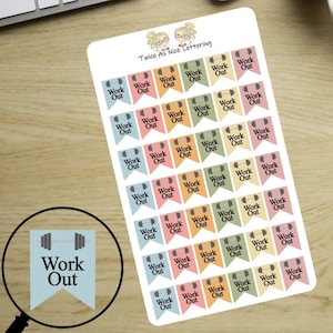 Workout Stickers, Exercise Stickers, Fitness Stickers, Gym Stickers, Workout Planner Stickers