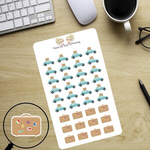 Vacation Planner Stickers, Vacation Road Trip Stickers, Vacation Stickers, Stickers For Planners image 2