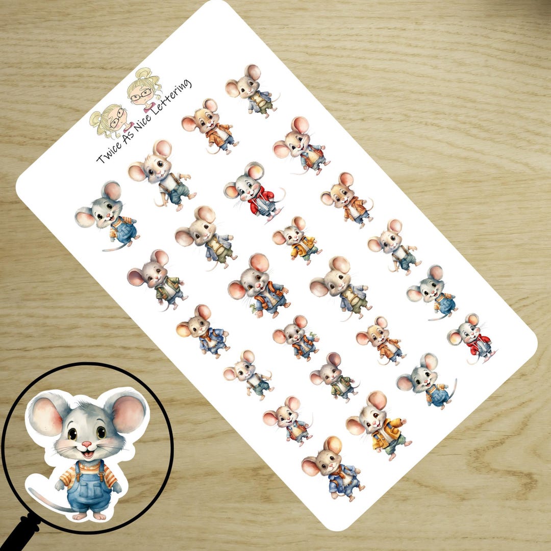 Mouse Pattern Sticker Mouse Planner Stickers, Stickers for Planners, Planner Stickers, Cute ...