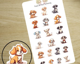 Dog Planner Stickers, Stickers For Planners, Planner Stickers, Cute Puppy Stickers