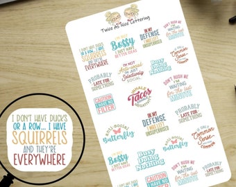 Sarcastic Quotes Stickers, Funny Stickers for Planners