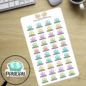 Pay Day Planner Stickers, Pay Day Stickers, Planner Stickers