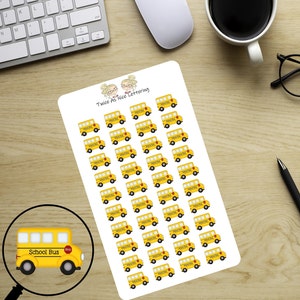 School Bus Stickers Bus Planner Stickers School Stickers Sticker Sheet image 4