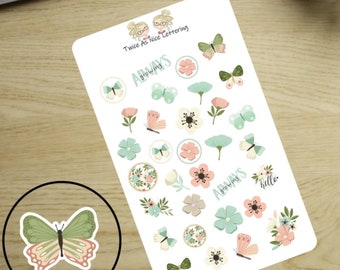 Summer Stickers, Spring Stickers, Floral Stickers, Butterfly Stickers, Planner Stickers, Stickers For Planners