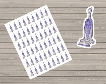 54 Small Vacuum Stickers Cute Planner Stickers Fits Erin Condren Happy Planner Filofax Kikkik Plum Paper