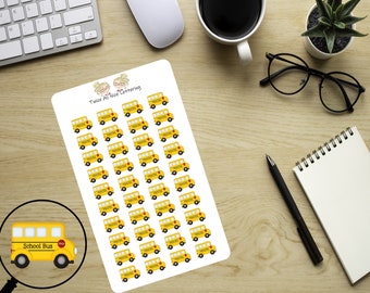 School Bus Stickers Bus Planner Stickers School Stickers Sticker Sheet