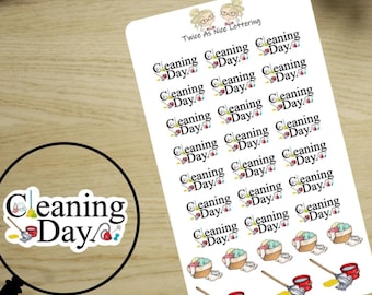 Cleaning Planner Stickers, House Cleaning Planner Stickers, Half Sheet Stickers, Stickers For Planners