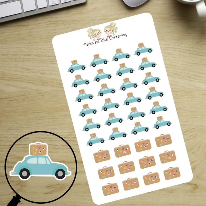 Vacation Planner Stickers, Vacation Road Trip Stickers, Vacation Stickers, Stickers For Planners image 1