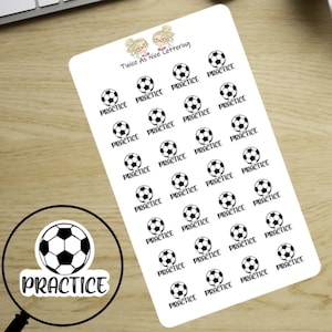 Soccer Practice Planner Stickers: 28-Piece Sticker Sheet