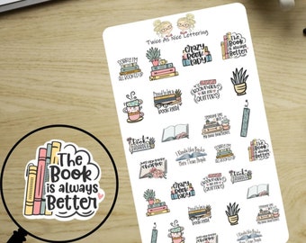 Reading Book Planner Stickers: Erin Condren Stickers