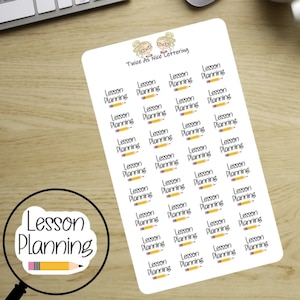 Teacher Lesson Planning Stickers: School Calendar Decorations