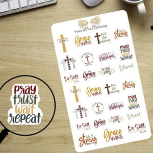  1step2dream Spanish Jesus Stickers, 53pc Motivational Christian  Stickers for Planners and Journals, Religious Bible Verse Journaling  Stickers