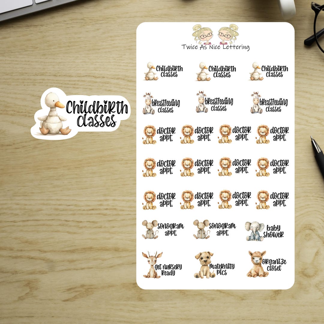 Baby Pregnancy Appointment Stickers - Etsy