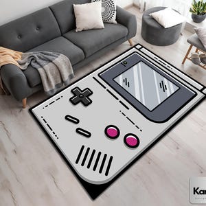 Retro Gameboy Rug, Game Console rug, Gamer Rug, Game Room Rug, Home Decor Rug, Area Rug, Kids Room Decore, Retro Video Game Carpet