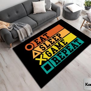 Gaming Room Rug Rug, Gaming Room Decor, Carpet For Video Games Lovers, Personalized Washable Gamer Rug, Gamer Rug, Gamer Gifts, Man Cave Rug