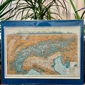 Mapas antiguos del Ártico, la Antártida, el Báltico y los Alpes / Decoración de pared vintage / Mapas Art Decó de los años 20 de Europa / América / Báltico / Rusia