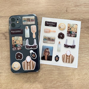 Sportlich & reich 3D-Aufkleber, Aufkleber für Telefonhülle und Laptop, Epoxy-Aufkleber, Stilvoll, Pinterest, Tasche, Kaffee, braun