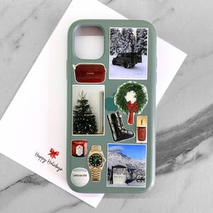Adesivi 3D per custodie per telefono, adesivi epossidici, vinile, set natalizio, Pinterest