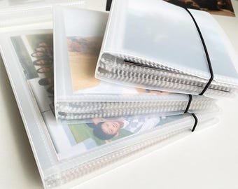 40 Pages Sticker Storage Organizer Book | Mini A6 Reusable Transparent Sticker Holder Album with Elastic Band |Journaling & Scrapbook Binder