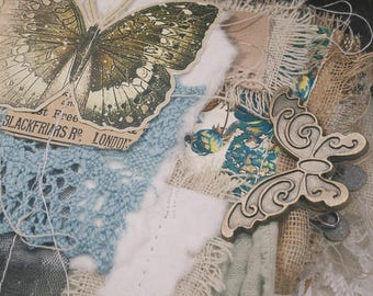 Vintage Butterfly Metal Clips | Antique Bronze Scrapbook Clamp for Junk Journaling, Paper Craft, Photo Album & Ephemera Organizer