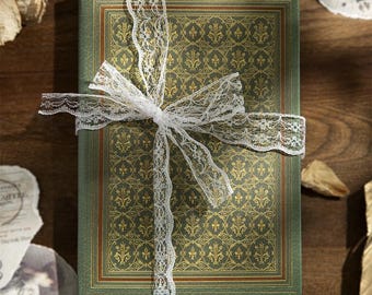 120 Pages Vintage Botanical Junk Journal Notebook | Medieval Style Ephemera Writing Book Scrapbook Paper Diary, Medieval Beauty