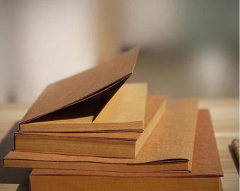 124 Pages Blank Kraft Notebook Journal | Japanese Style Minimalist Sketchbook for Writing, Drawing, Journaling, Gift for Artists & Writers
