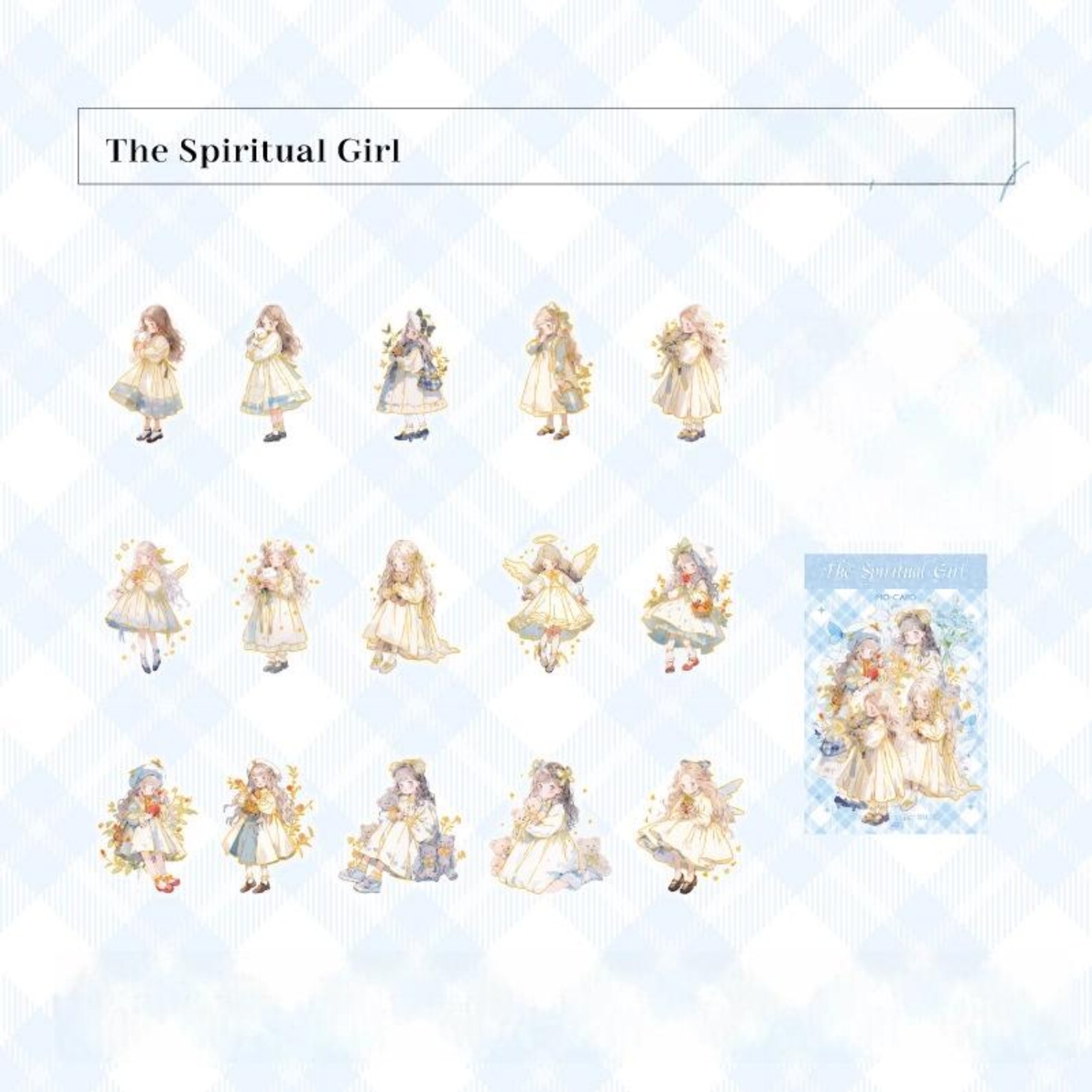 30 Pcs Fairy Angel Girl Stickers | Holographic Spiritual Forest Vinyl ...
