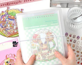 A5 Large Sticker Storage Book | 26 Pages Reusable Clear Pocket Organizer, Big Size Sticker Storage Album for Journaling, Scrapbook & Crafts