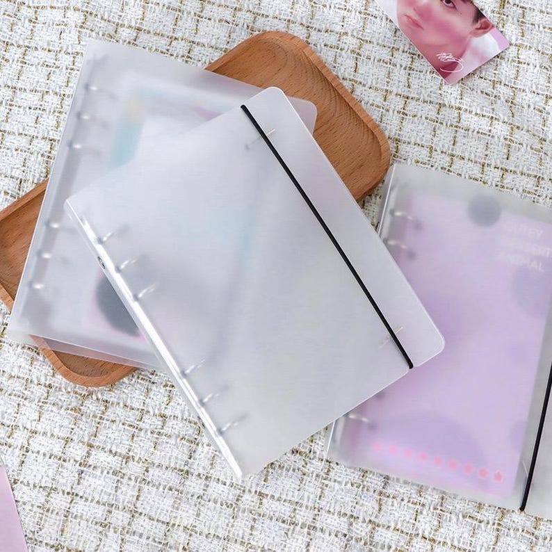 Small Sticker Binders A6 Clear Binder Organizer | Sticker and Washi Tape Storage Notebook and ...