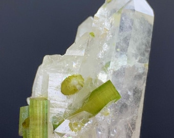 Leaf Green Tourmaline on Feldspar From Skardu Pakistan. 155 CT