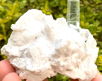 Sky Blue Aquamarine On Feldspar From Shigar Mine Skardu Pakistan