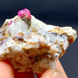 Red Blood Ruby With Muscovite on Feldspar From Pakistan. 262 CT