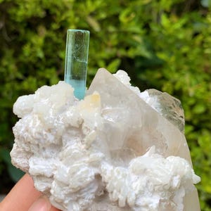 Sky Blue Aquamarine With Quartz & Albite From Shigar Mine Skardu Pakistan/ Natural Mineral. 195 Gram