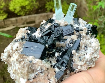 Leaf Green Tourmaline on Feldspar From Skardu Pakistan. 155 CT