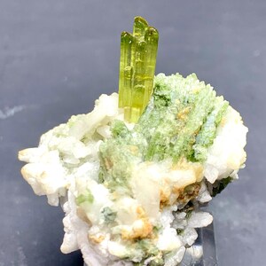 Leaf Green Tourmaline on Feldspar From Skardu Pakistan. 155 CT