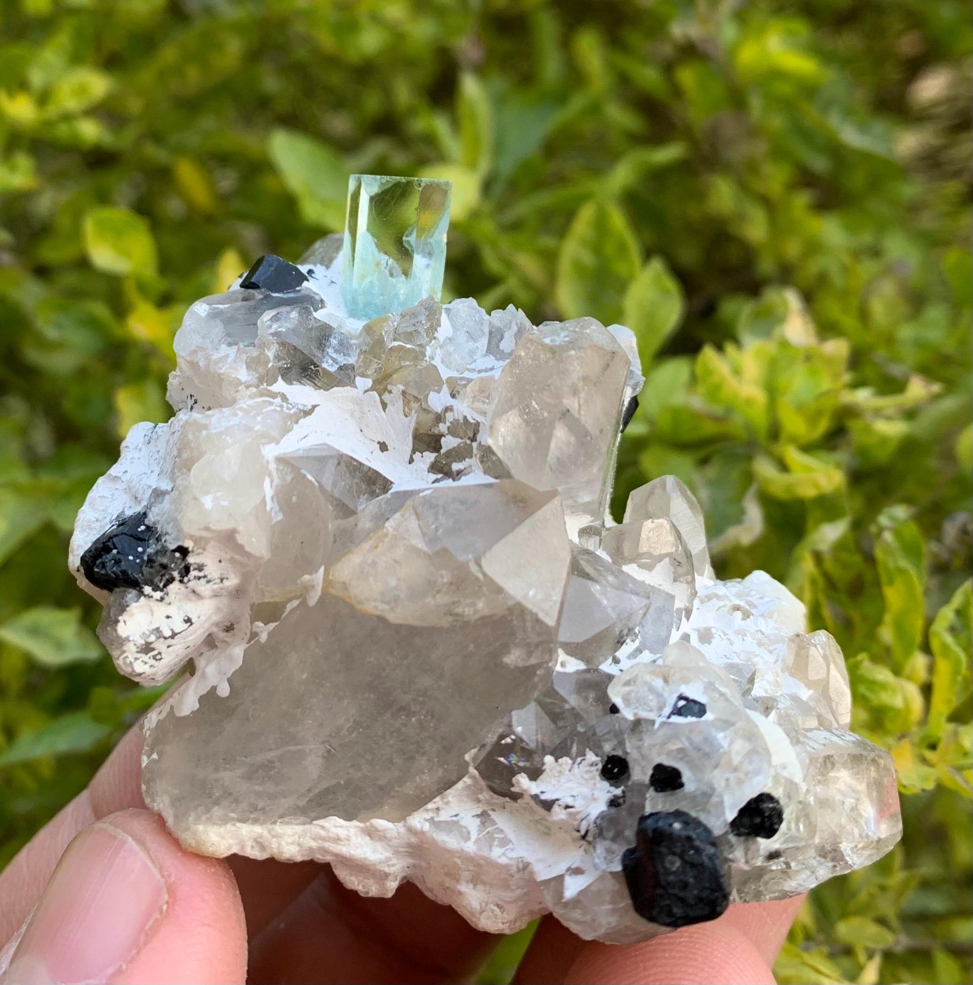 【パキスタン/スカルドゥ産】アクアマリン パキスタン スカルドゥ産 アクアマリンの単結晶（原石）6.5g