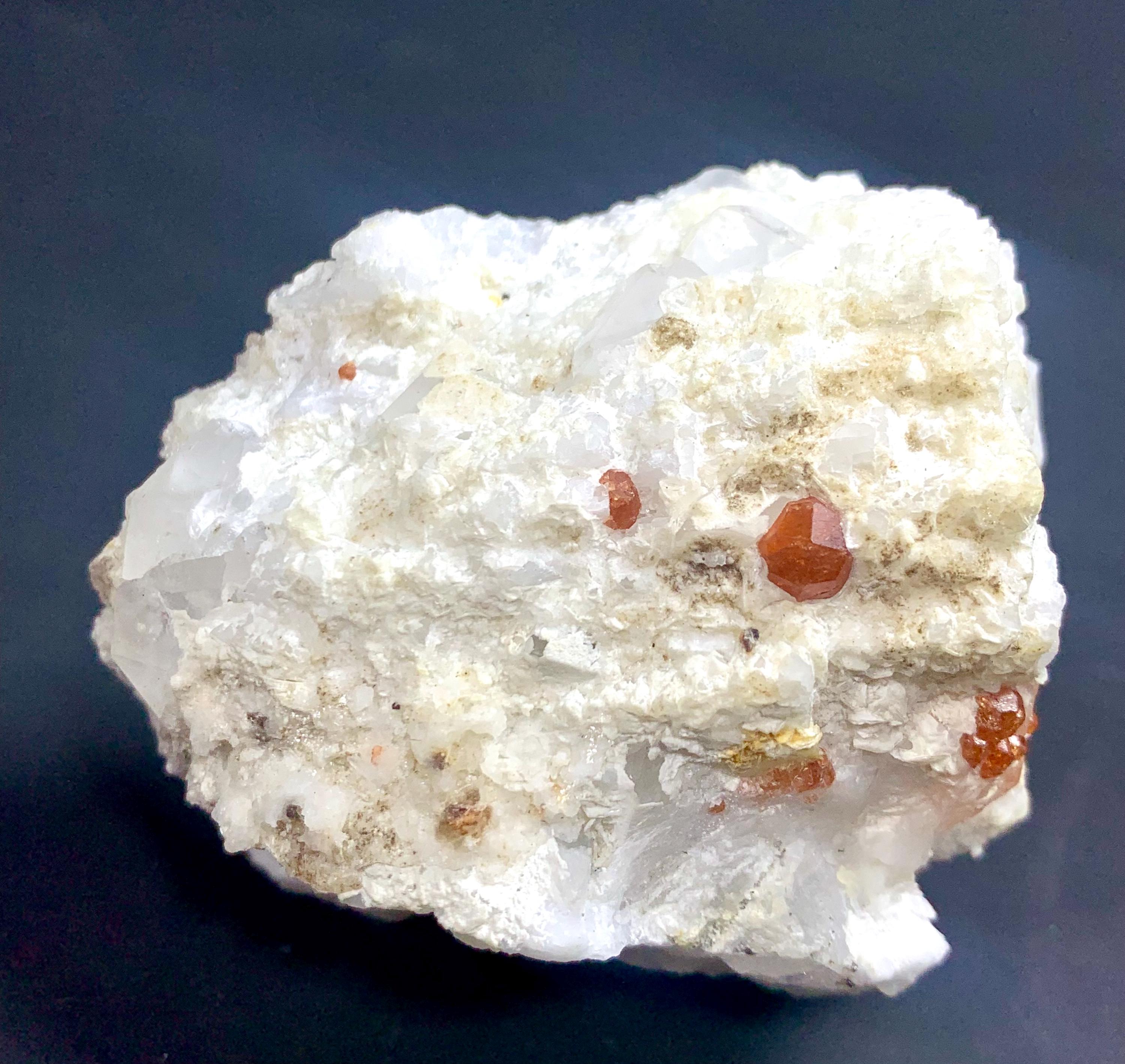 Orange Garnet on Feldspar With Quartz From Skardu Pakistan, 170