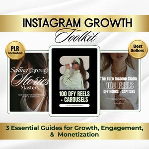 Instagram Growth Toolkit: Reels, Stories, Zero Income Guide (PLR)