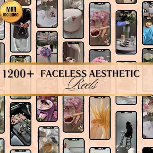 1200+ Faceless Aesthetic Videos for Instagram Reels, Minimalist Faceless Digital Marketing Videos With Master Resell Rights, MRR/PLR