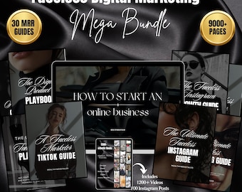Faceless Digital Marketing Guide MRR Bundle Passive Income Ebook Done For You Content Faceless Reels TikTok Growth Strategy Digital Download