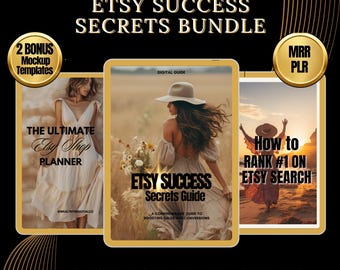 Etsy Success Secrets Bundle: Guide, Planner, Mockups (MRR PLR)