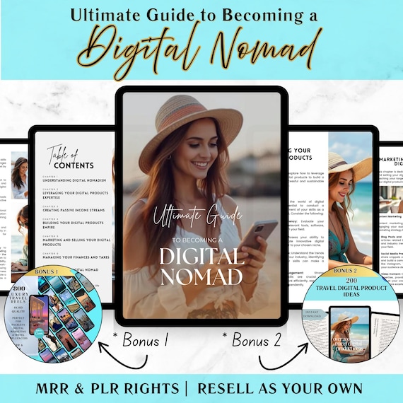 Digital Nomad Guide: Travel Reels & Product Ideas (MRR PLR)