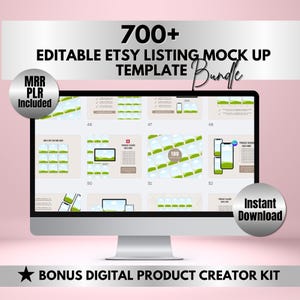 700+ Etsy Artikel-Mockups | Master Wiederverkaufsrechte Mockup | PLR Digital Produkte | PLR+ MRR | Etsy Shop Vorlage | Canva Mockup Vorlagen